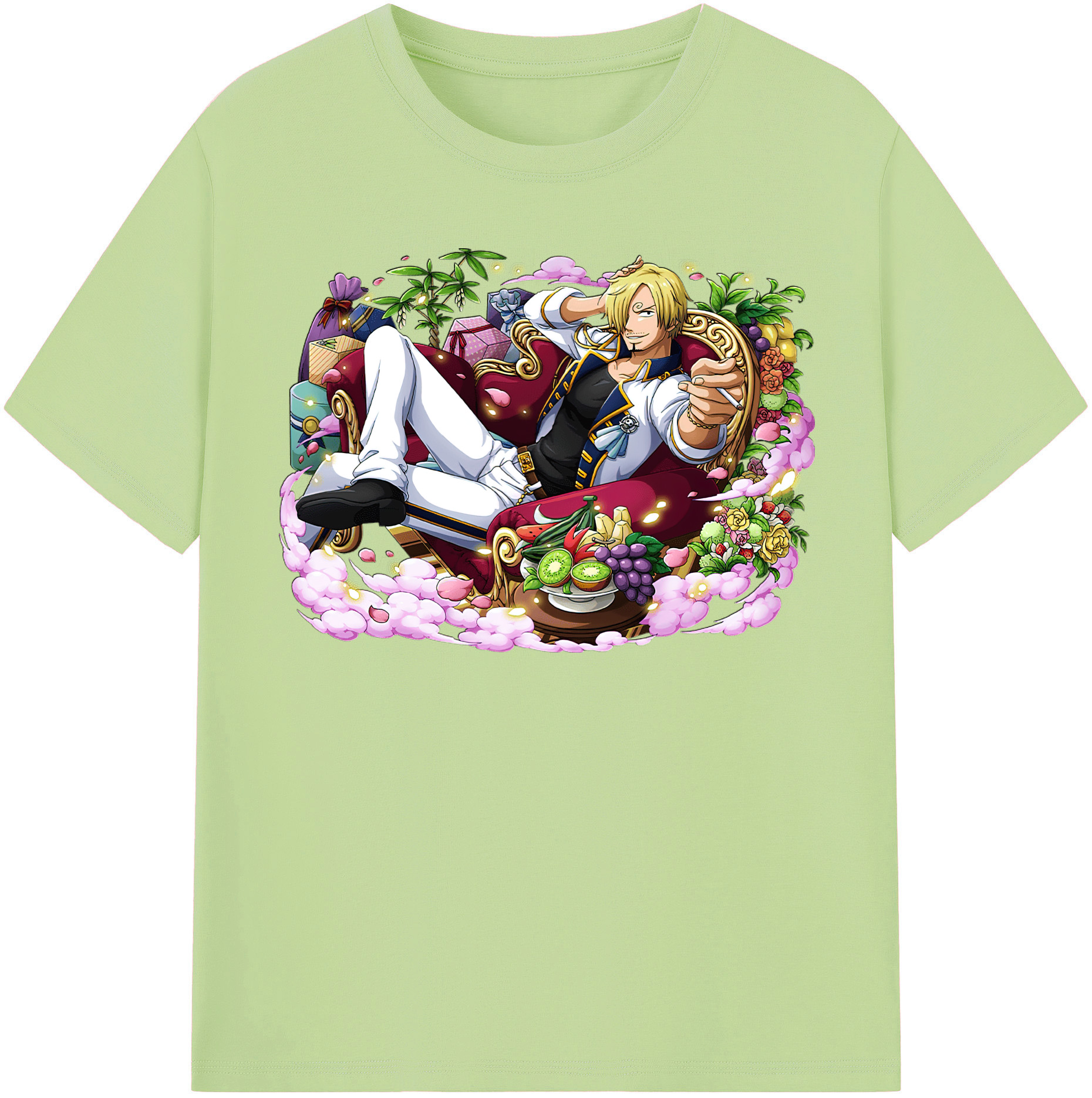 ワンピース サンジ ONE PIECE Sanji 綿100％半袖Tシャツ（フロントプリント）